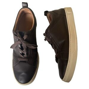 VIONIC LUCAS BROWN LACE UP LEATHER SNEAKERS SIZE 10